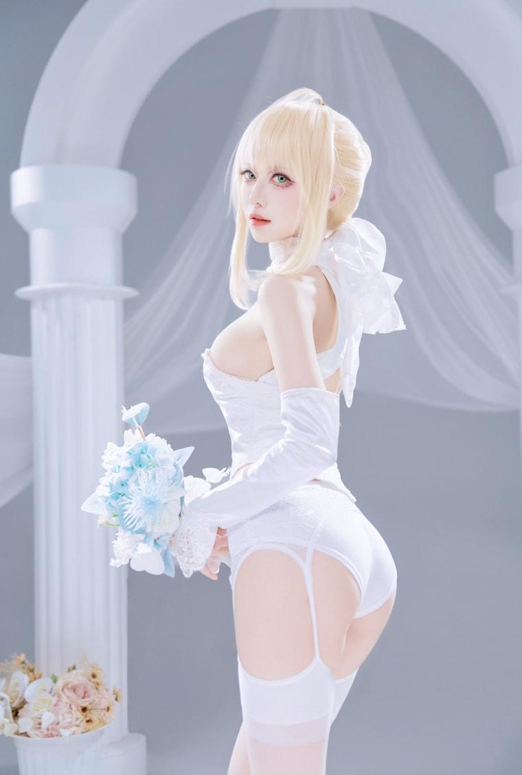 Shika小鹿鹿 FGO-Saber花嫁-完美coser