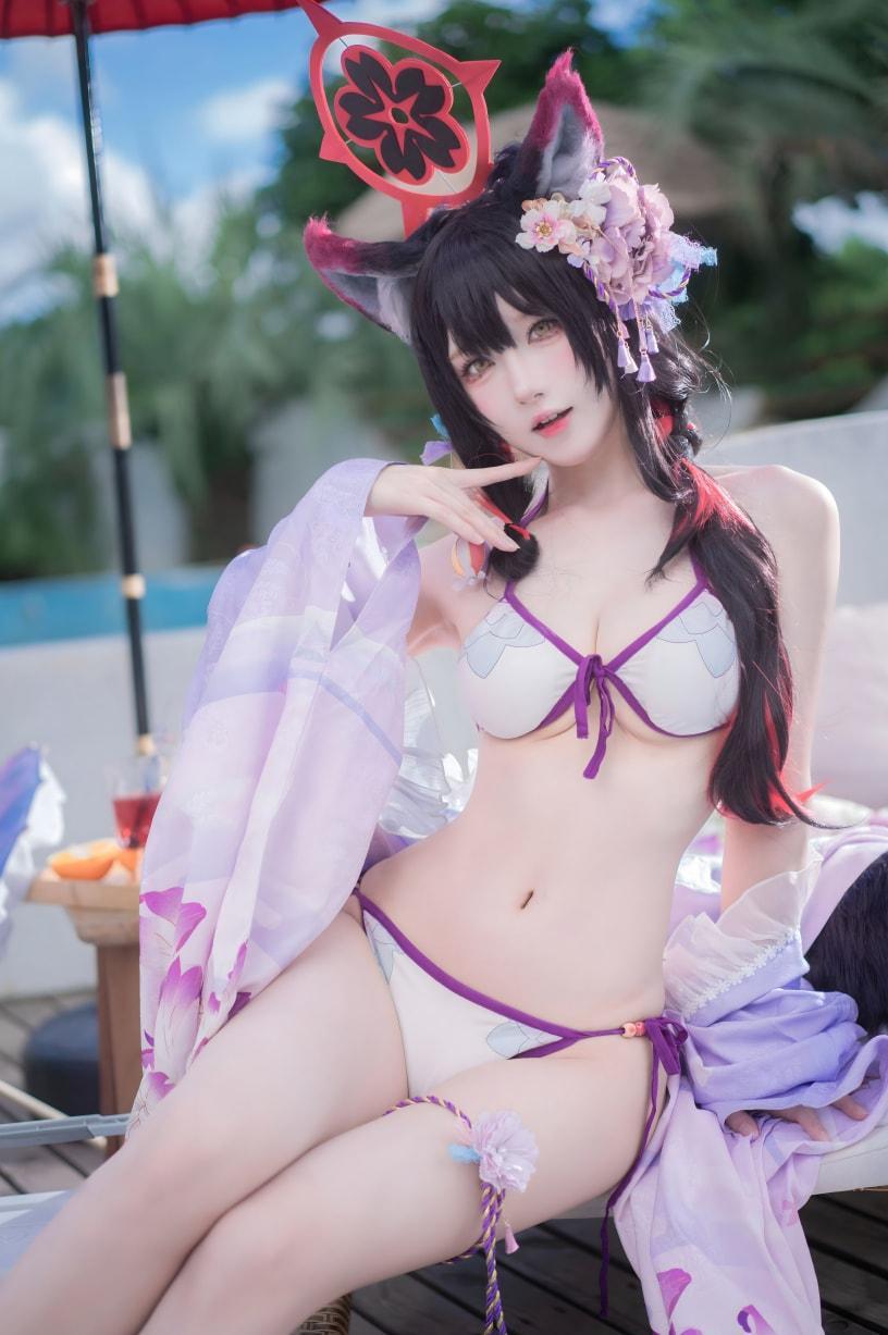 阿包也是兔娘 蔚蓝档案 狐坂若藻 水着-最佳作品