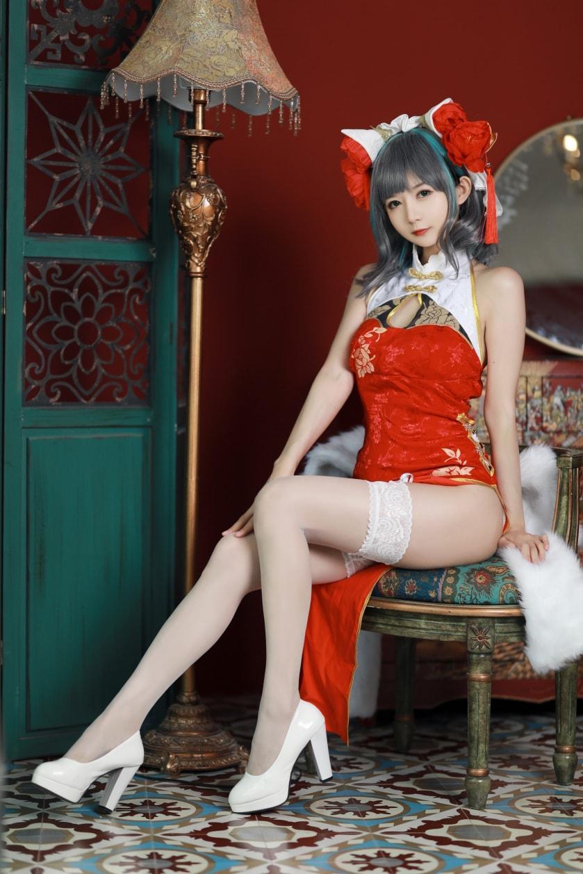 51酱 – 碧蓝航线-柴郡新春旗袍-不看后悔